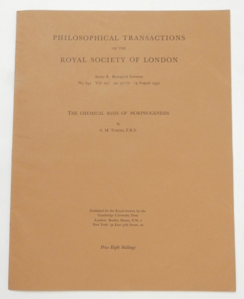 The Chemical Basis of Morphogenesis | A. M. Turing, Alan | First Edition