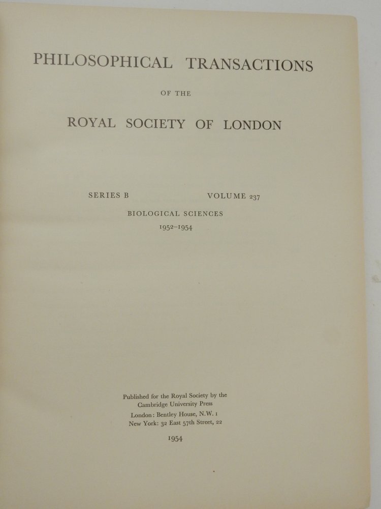 The Chemical Basis of Morphogenesis | A. M. Turing, Alan | First Edition